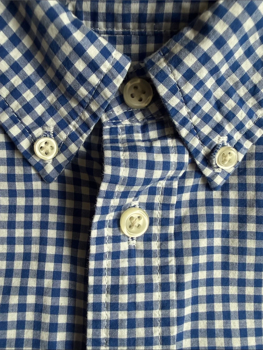 Polo Ralph Lauren Boys XL Long Sleeve Blue & White Gingham Button Down Shirt